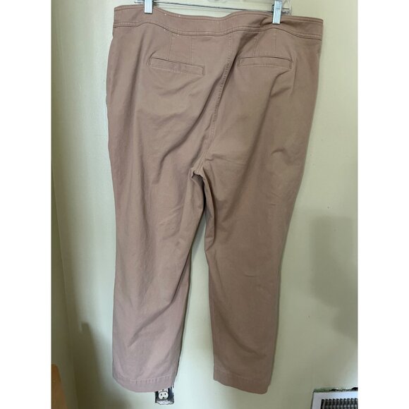 Talbots Khaki Wide-Leg Pants Side Button Details Size 16 - Picture 10 of 11